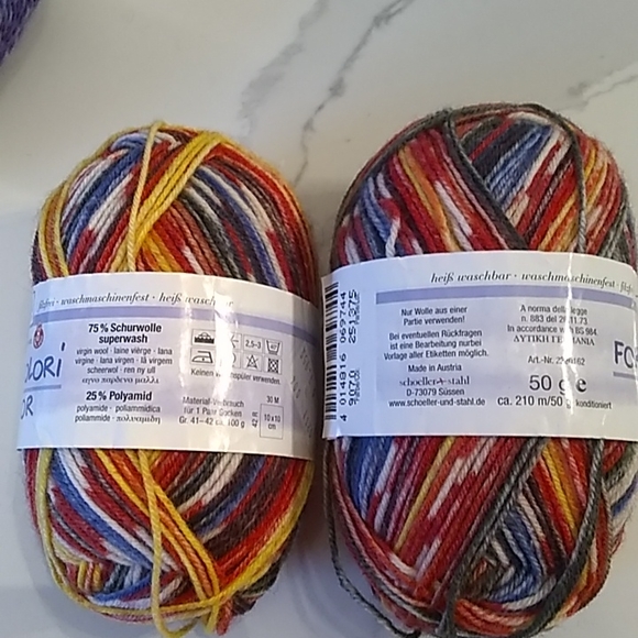 3 Balls of Sock Yarn 50 grams each - Picture 2 of 4